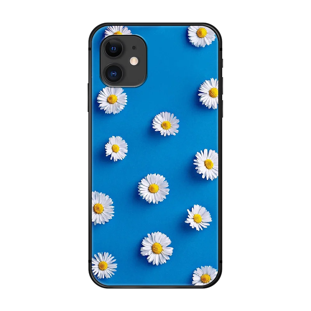 

chrysanthemum peaceminusone daisy flower Phone Case Cover Hull For iphone 5 5s se 2 6 6s 7 8 plus X XS XR 11 PRO MAX black