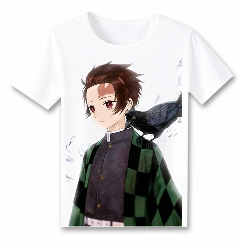 

Demon Slayer T-Shirts Anime Kimetsu No Yaiba 3D Print White Streetwear Men Women Harajuku Fashion O-Neck T Shirt Kids Tees Tops