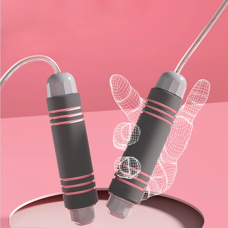 

1 PCS Fitness Weight Bearing Rope Skipping Sport PVC Skipping Silent Skipping Cordless Fitness Equipment Indoor 2 Colors