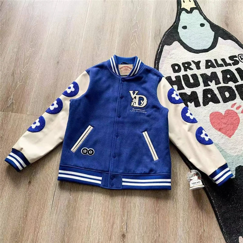 

2021FW Vandythepink Varsity Baseball Jackets Women Men Fashion Casual Unisex Clothing PU Leather Bomber Coats