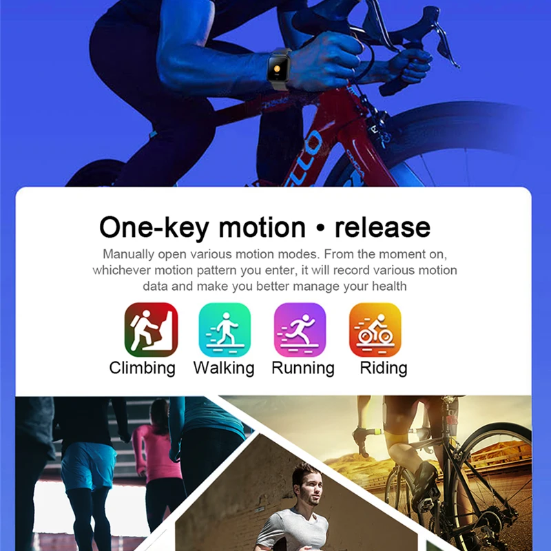 F1 Pro Smart Watch 2018 Водонепроницаемый IP67 Фитнес трекер монитор сердечного ритма крови