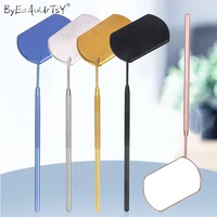 1 pc stainless steel eyelash observe the inspection mirror 5color detachable for eyelash extensions large square mirror