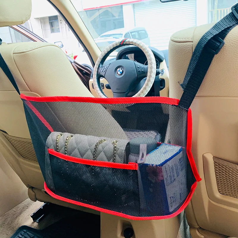 

Car Net Pocket Handbag Holder Universal Multifunction Car Organizer Seat Gap Storage Mesh Pocket Interior Accessories