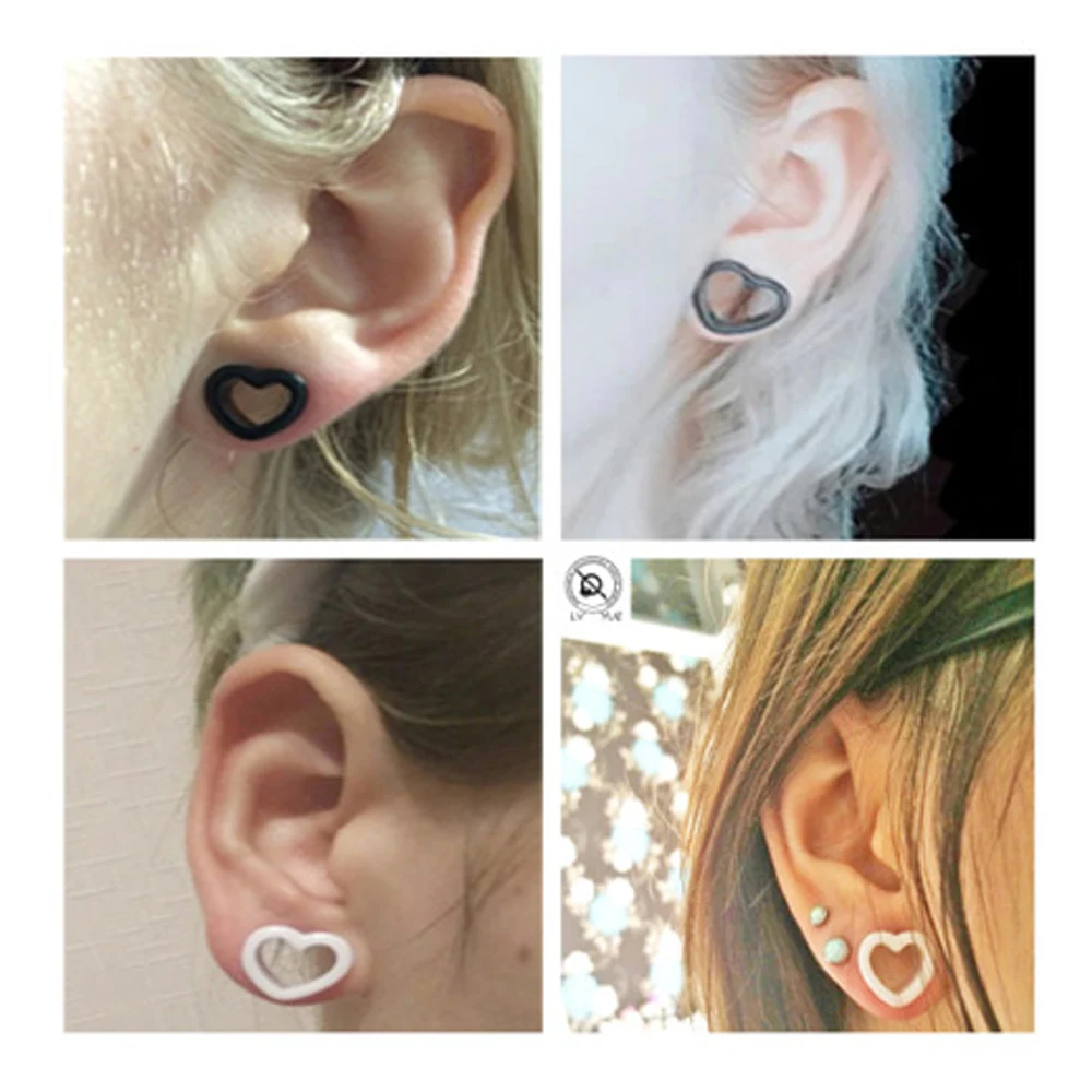 Силиконовая вилка ювелирное изделие в форме сердца расширитель для ушей