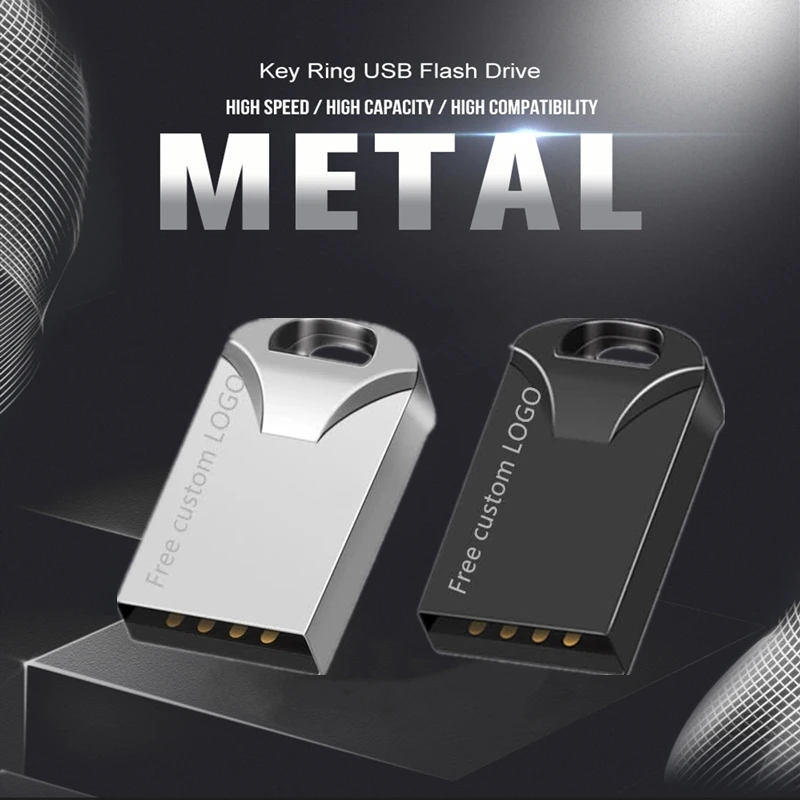 Черная usb-флешка 128 ГБ высокоскоростная флеш-карта памяти 64 ГБ Флешка 32 Гб металлическая Usb флешка 16 Гб Флешка 8 ГБ логотип на заказ