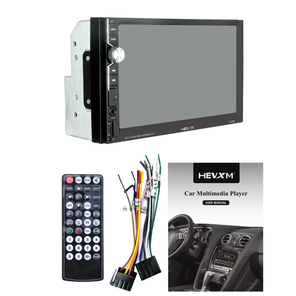 

for7" 2 Din Universal MP5 Player Car Radio HD Touch Screen Stereo Bluetooth 12V USB FM ISO Power Aux Input Auto SD