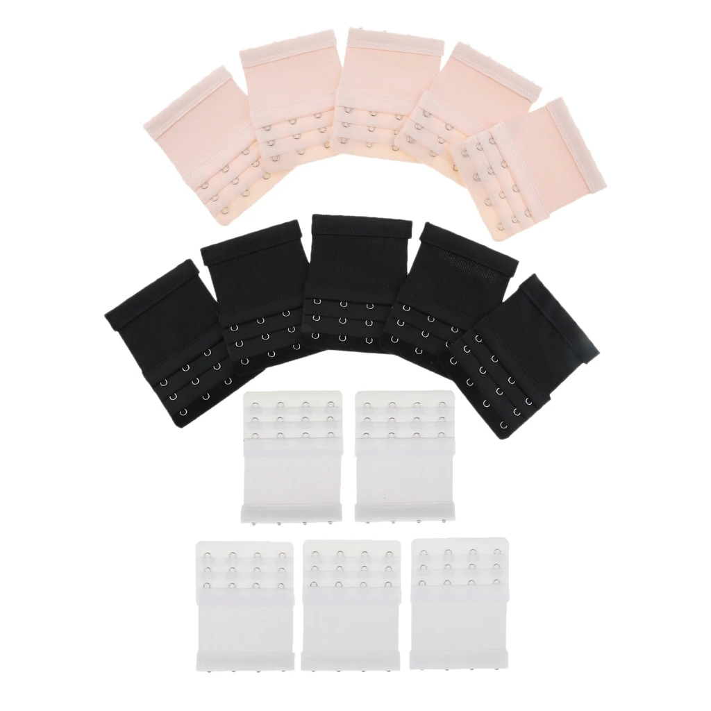 

15PAIRS Women Bra Extension 4 Hook Bra Band Extenders Bra Straps Replacement