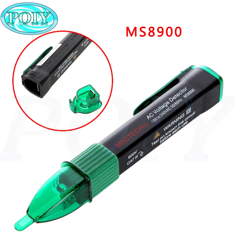 Mastech 100 V-240 V бесконтактный Тестер датчика детектора напряжения переменного тока Ручка MASTECH MS8900 тестовая ручка для проверки напряжения и тока
