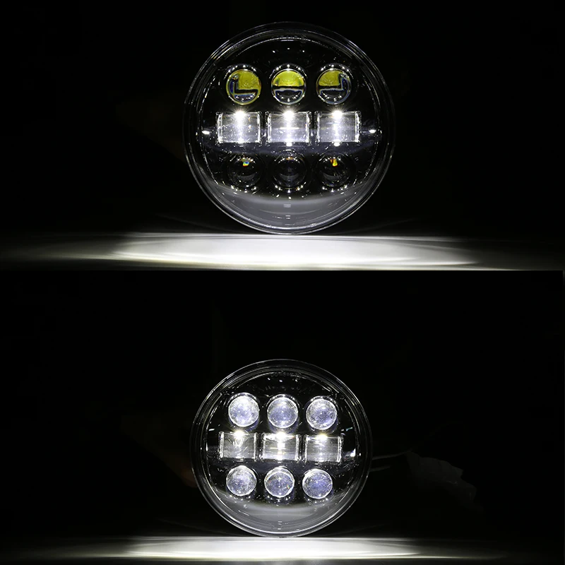 Хромированные/черные 5 75 дюймосветодиодный светодиодные фары 3/4 светодиодный