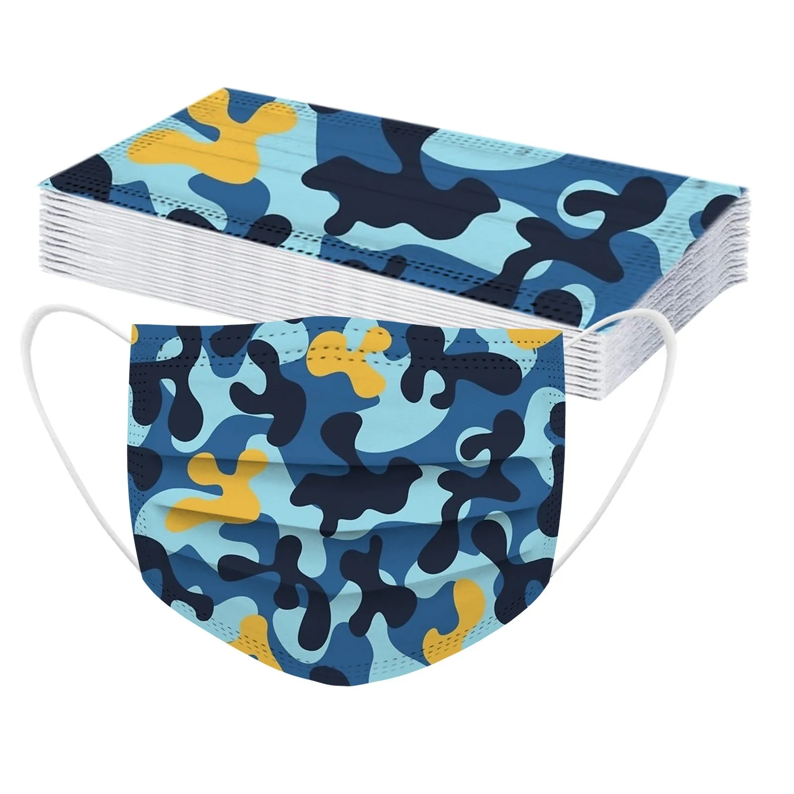 Маска с камуфляжным принтом для взрослых 10/20 шт. трехслойная Защитная