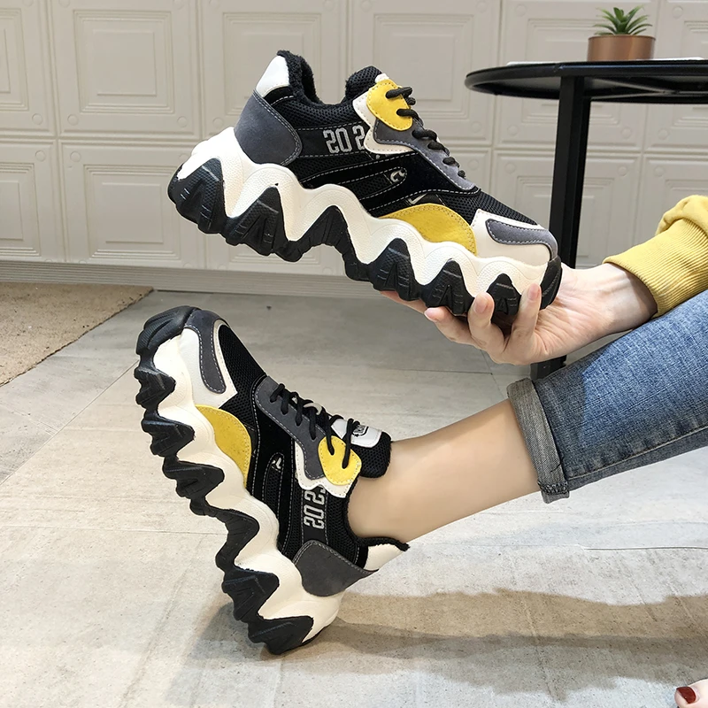 Женские кроссовки на массивной платформе повседневные теннисные туфли