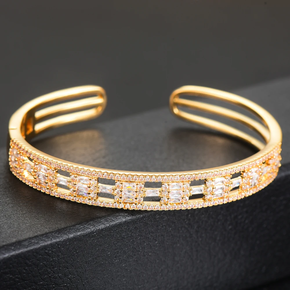 Missvikki роскошный блестящий новый дизайн открытый браслет манжета для женщин