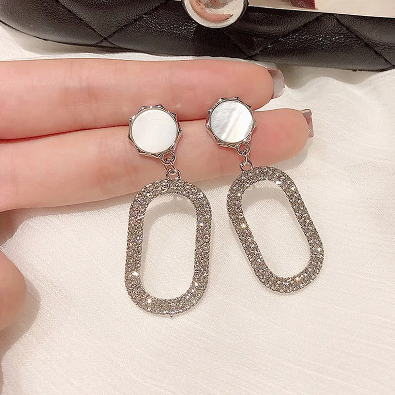 13 silver Модные массивные серьги-капли для женщин, массивные большие геометрические металлические серьги, Женские Висячие серьги, современные ювелирные изделия - Окраска металла: 13 silver