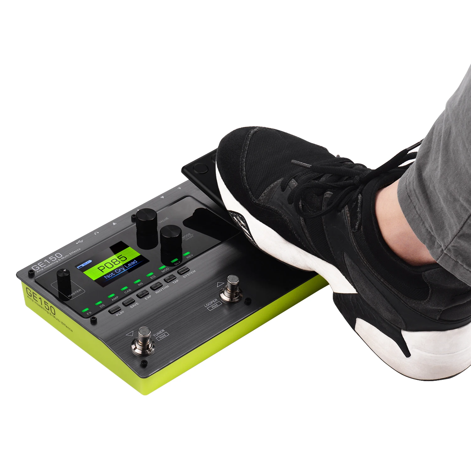 MOOER GE150 Guitar Multi-Effects Pedal Digital Tube AMP Modelling 80S Processor 55 Models 9 Effect Types Loop Recording |