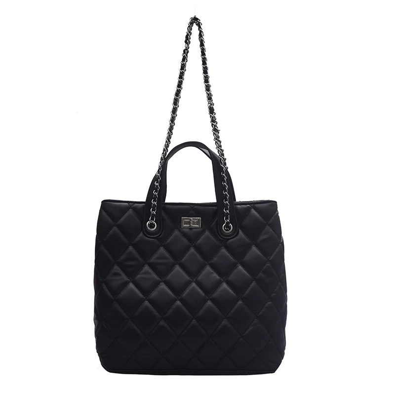 

Lingge PU Leather Shoulder Bag for Women 2021 Winter Branded Chain Designer Handbags Women's Trend Hand Bag High Quality