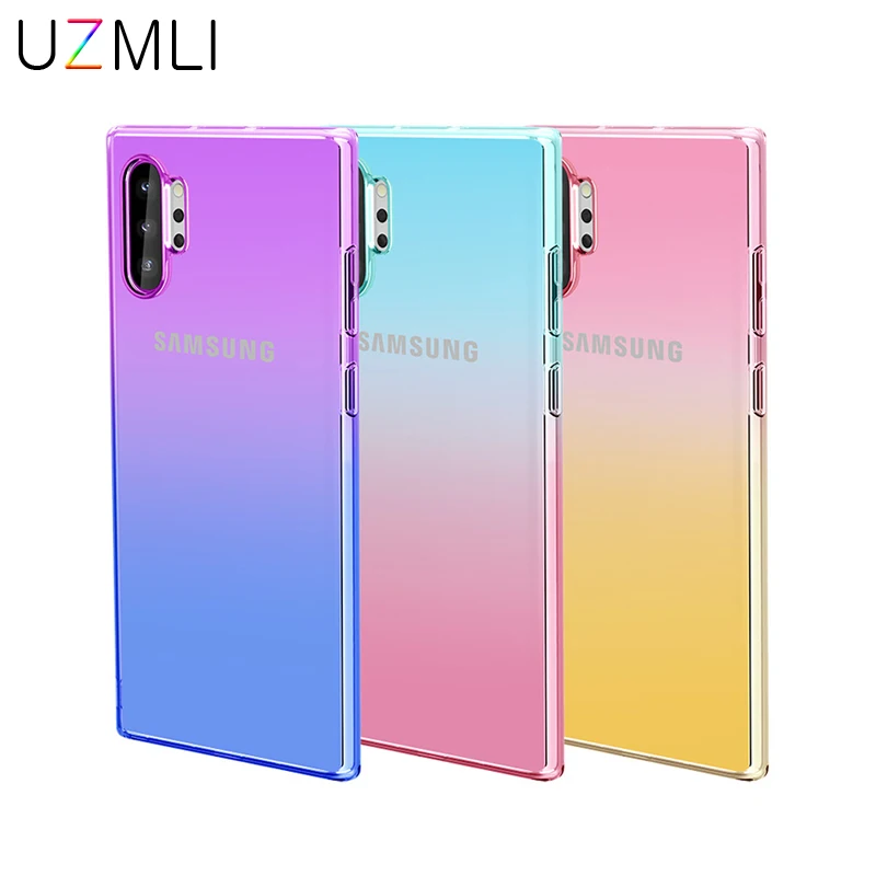Ультратонкий градиентный мягкий чехол для Samsung Galaxy Note 10 Pro 9 8 S10 E 5G Lite S9 S8 плюс A90 A80