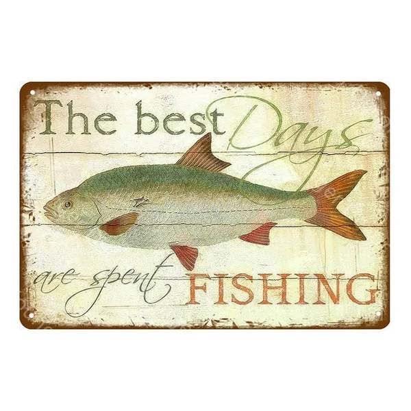 

Come Fishing Metal Signs Fisherman Rules Fish Poster Classic Salmon Fly Vintage Plaque Wall Sticker Pub Bar Outdoor Decor YI-180