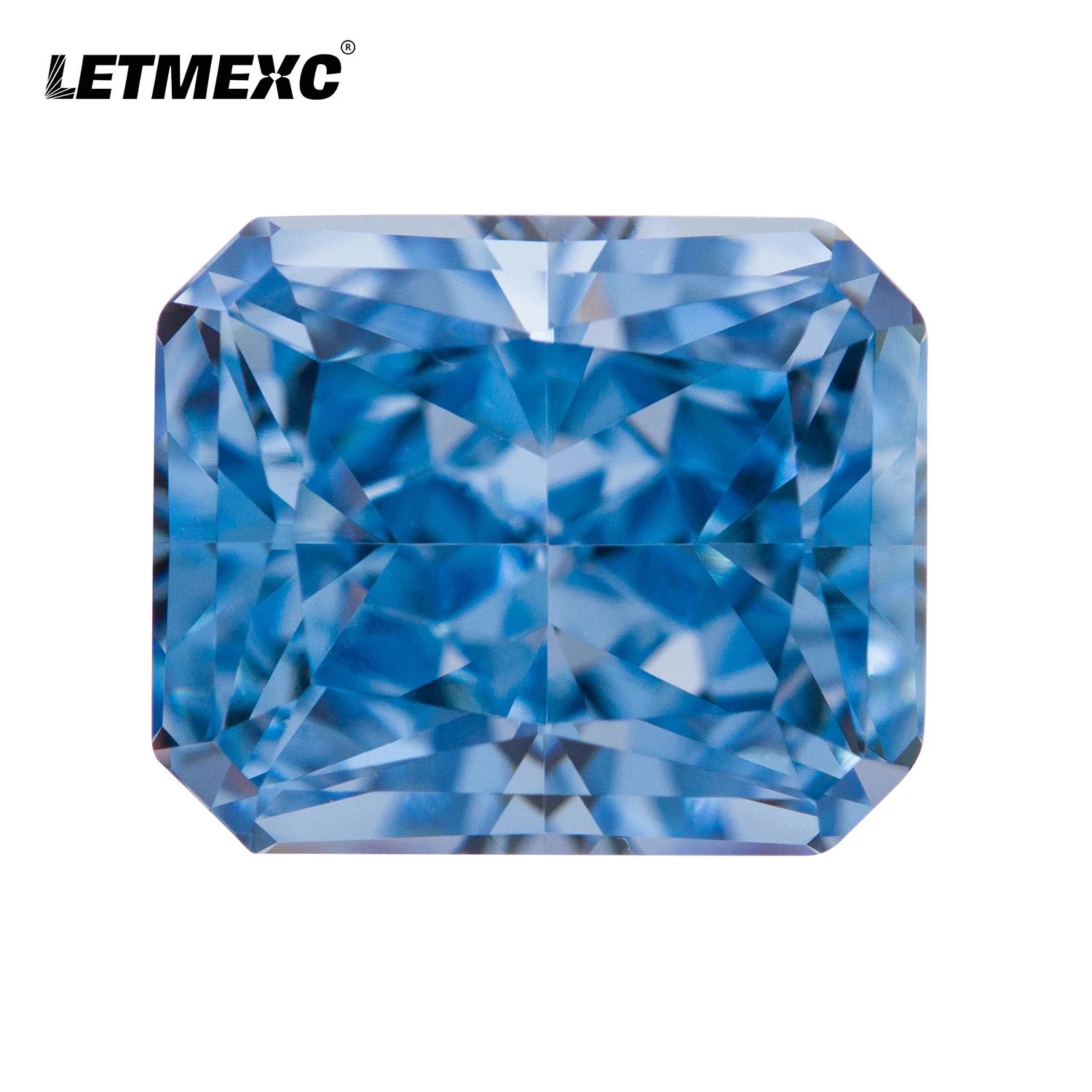 Letmexc Ice Blue с высоким содержанием углерода бриллиантами и кубическим цирконием CZ