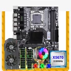 Комплект материнской платы HUANAN ZHI X58 LGA1366, материнская плата с процессором Xeon X5670 2,93 ГГц с кулером, ОЗУ 2 х8 ГБ RECC GTX760 2G, видеокарта