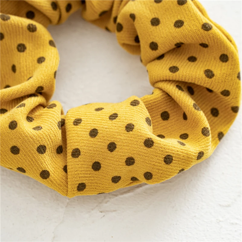 

Small Dot Print Hair Scrunchies Fabric Elastic Hair Bands Pintail Holder Hair Rope Sweet Hair Gums Hair Tie Hair Accessories