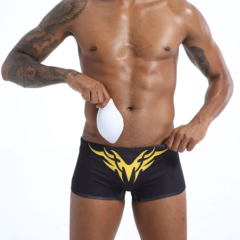 Мужские трусы боксеры для плавания темно синие брифы плавки пляжная одежда