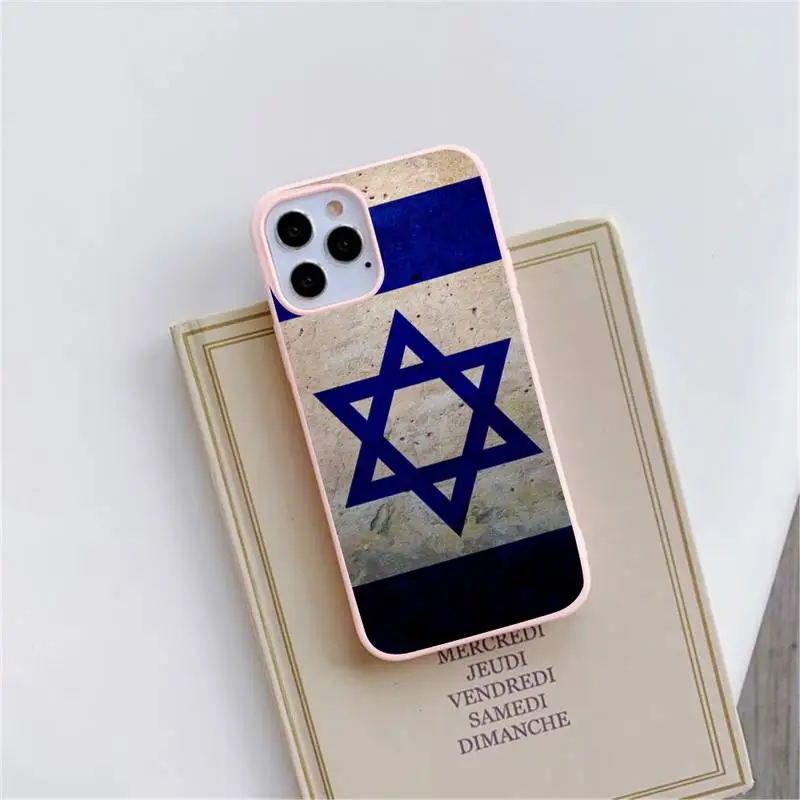 

Israel flag Phone Case Candy Color for iPhone 6 6S 7 8 11 12 XS X SE 2020 XR mini pro Plus MAX funda