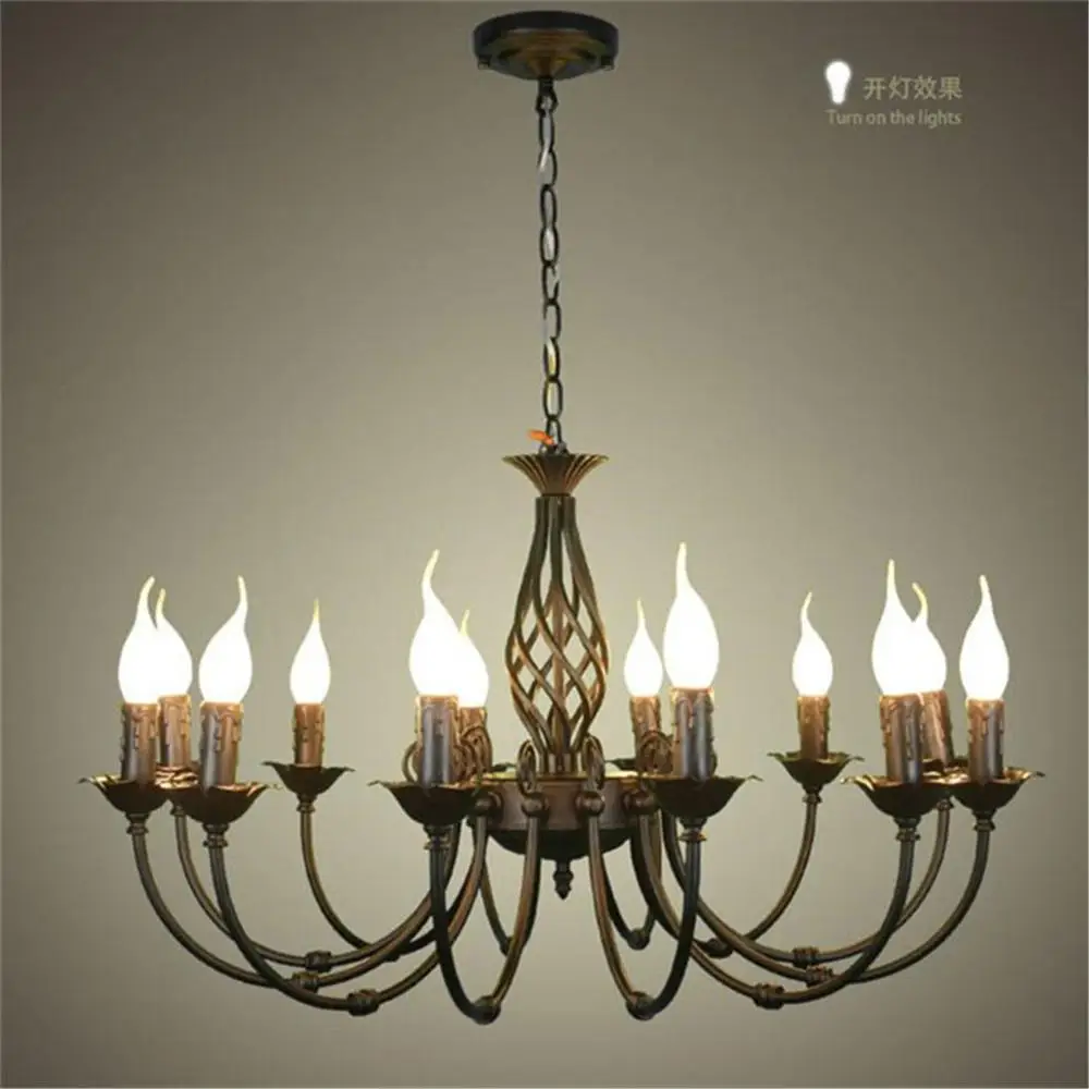 Европейская фотолюстра металлическая Подвесная лампа для спальни гостиной