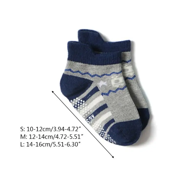 

12 Pair/Set Toddler Baby Combed Cotton Socks Anti-slip Cartoon Floor