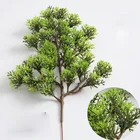 35 см Искусственный туя сосны корень резные пейзаж Добро пожаловать бонсай-сосна аксессуары Пластик искусственная сосна ветви туя ветви