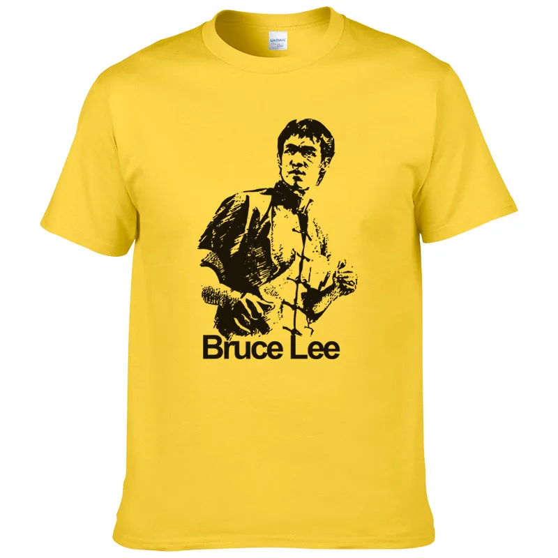 Повседневная одежда nueva camiseta de algodón con estampado Kung Fu Bruce Lee estilo chino verano alta calidad 2019 |