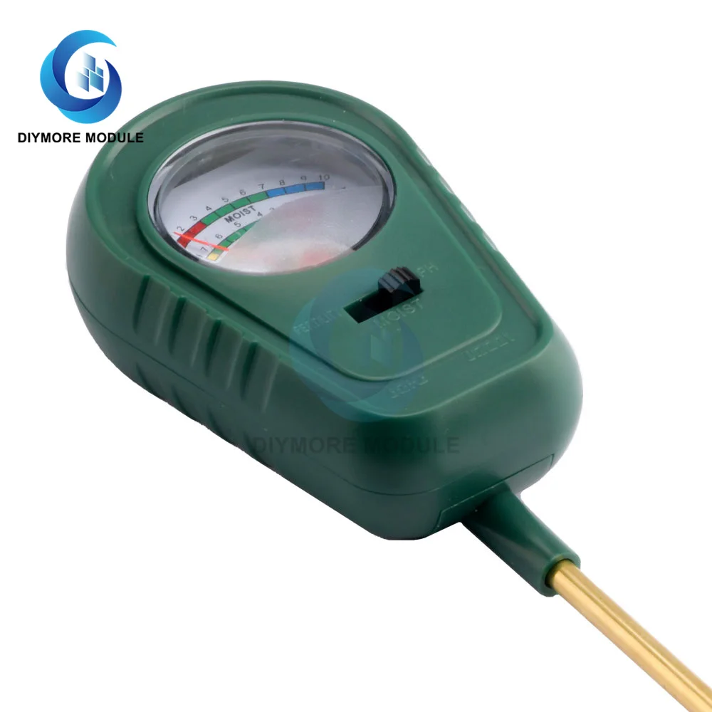 3 in 1 Soil PH Meter Sunlight Tester Garden Flowers Moisture Sensor Plants Acidity Humidity Monitor Detector | Электронные