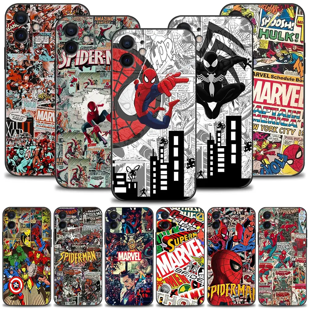 Case For Apple iPhone 13 12 11 Pro Max Mini X XR XS Max 6 6S 7 8 Plus 5
5S SE(2020) Marvel Avenger Heros SpiderMan 3 Comics