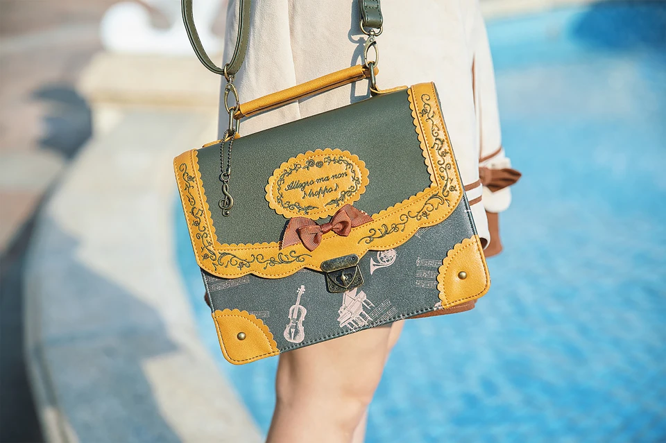 Женская сумка с принтом в японском стиле трехсторонний рюкзак студенческий