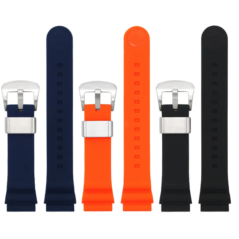 

Ремешок силиконовый для Seiko Longines Rolex, брендовый спортивный браслет для часов, 22 мм, черный синий оранжевый