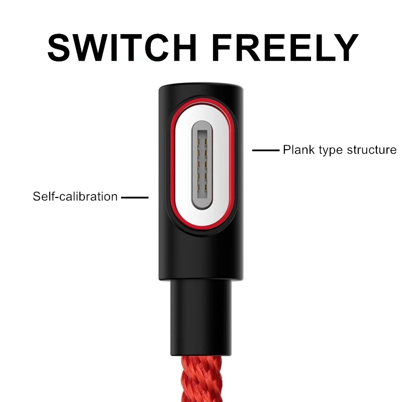 Магнитный кабель 90 градусов 1 м Micro USB для быстрой зарядки samsung type C huawei Xiaomi