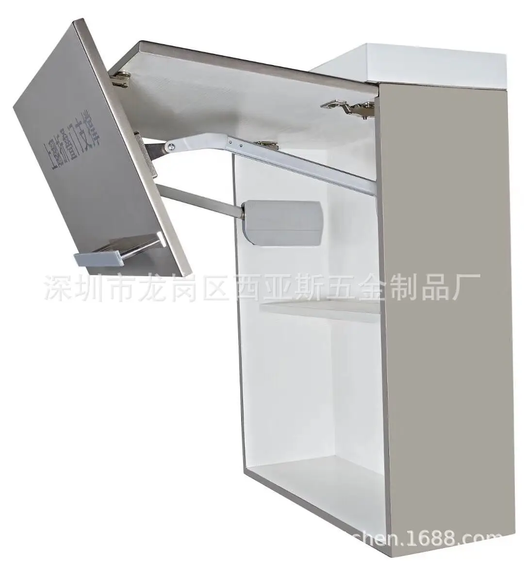 

Folding support of air support for hanging cabinet buffer anti pinch hand up door
