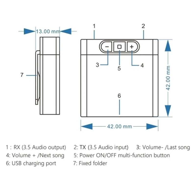 Tx8 2 в 1 Bluetooth 5 0 передатчик приемник аудио адаптер для ТВ ПК наушники Mp3/Mp4