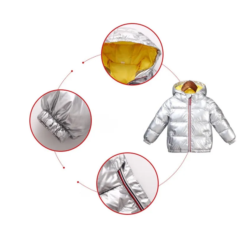 Пуховое пальто для новорожденных зимнее с капюшоном хлопковая теплая зимняя