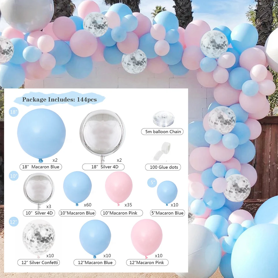 

Hot Sale Macaron Blue Ocean Suit Latex Balloons Birthday Wedding Party Supplies Interior Decoration Layout Aluminum