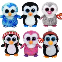 ty beanie boos big eyes penguin series plush stuffed animal cute doll toys decor boys girls child christmas birthday gift 15cm