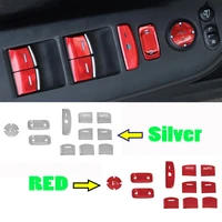 for honda civic 10th 2016 2017 2018 2019 2020 11pcs silver red door window lift switch sequin lid cover trim