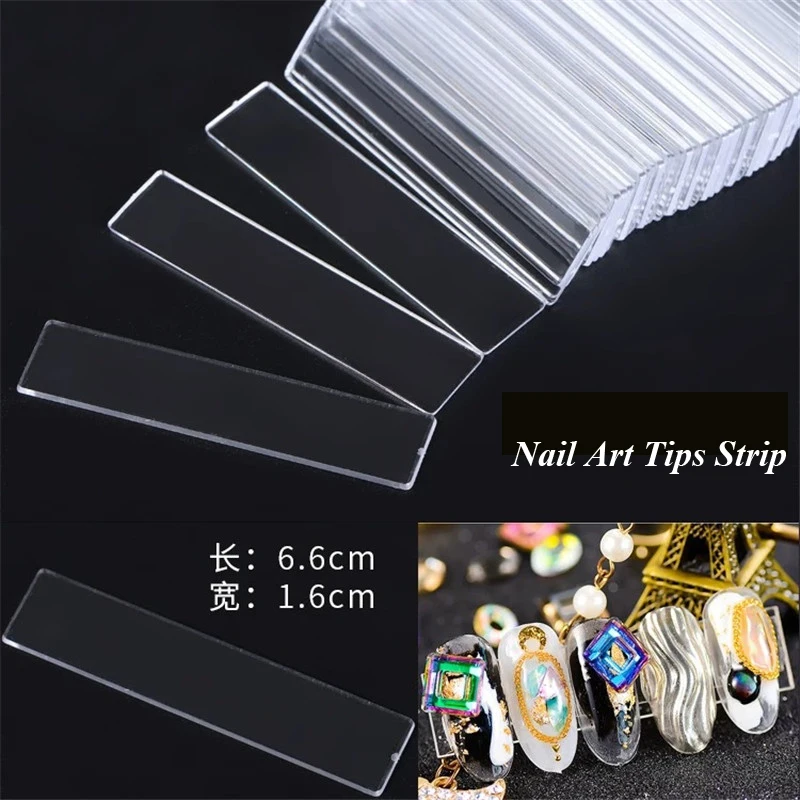 

10/50 Pcs Clear Nail Art Tips Strip Acrylic Display Strip Jewelry Display Nail Art Showing Rack Nail Accessories JE115-32