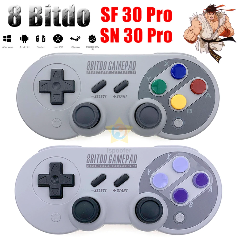 Новейшая модель 8bitdo SN30 Pro + SF30 Bluetooth беспроводной геймпад для Windows Android macOS Nintendo