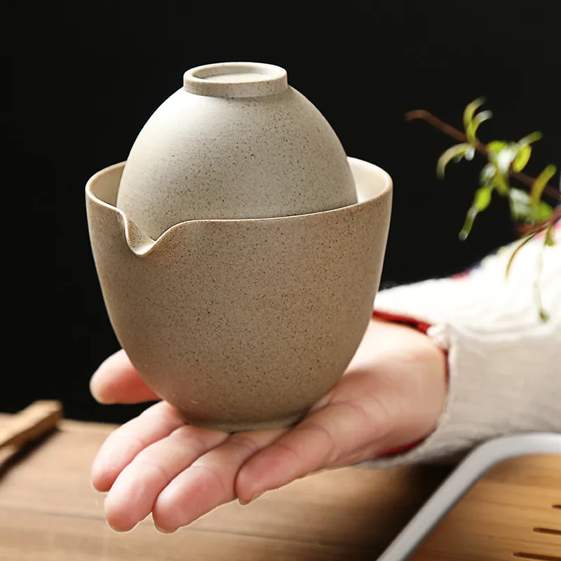 Керамический чайник портативный дорожный чайный набор портативная чайная посуда 1 горшок 2 чашки Китайский