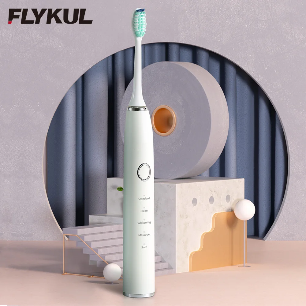 Электрическая зубная щетка Flykul TH9 IPX8 ультразвуковая перезаряжаемая
