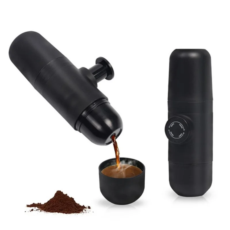 Портативная мини кофемашина для эспрессо ручная кофеварка автомобиля