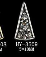 HY-3509 10pcs 10 шт./лот, сплав дизайн ногтей 3d с плоской задней стороны бриллианты жемчужные ювелирные изделия Стразы украшения для ногтей - Цвет: HY-3509 10pcs