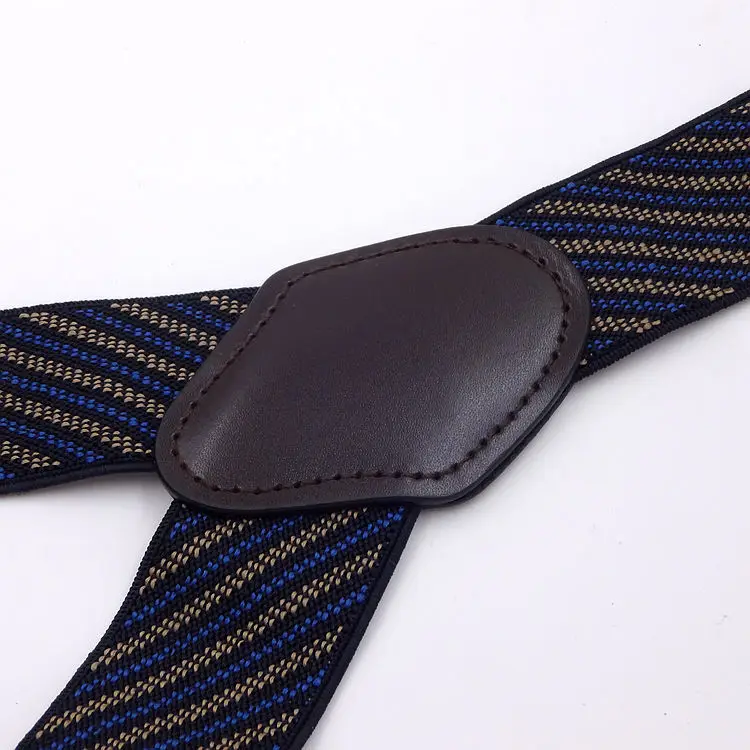 

Hi-Tie 3.5*115cm Wide Silk Adult Men's suspenders Set Leather Metal 6 Clips Braces Vintage Men Elastic Wedding Suspenders Men