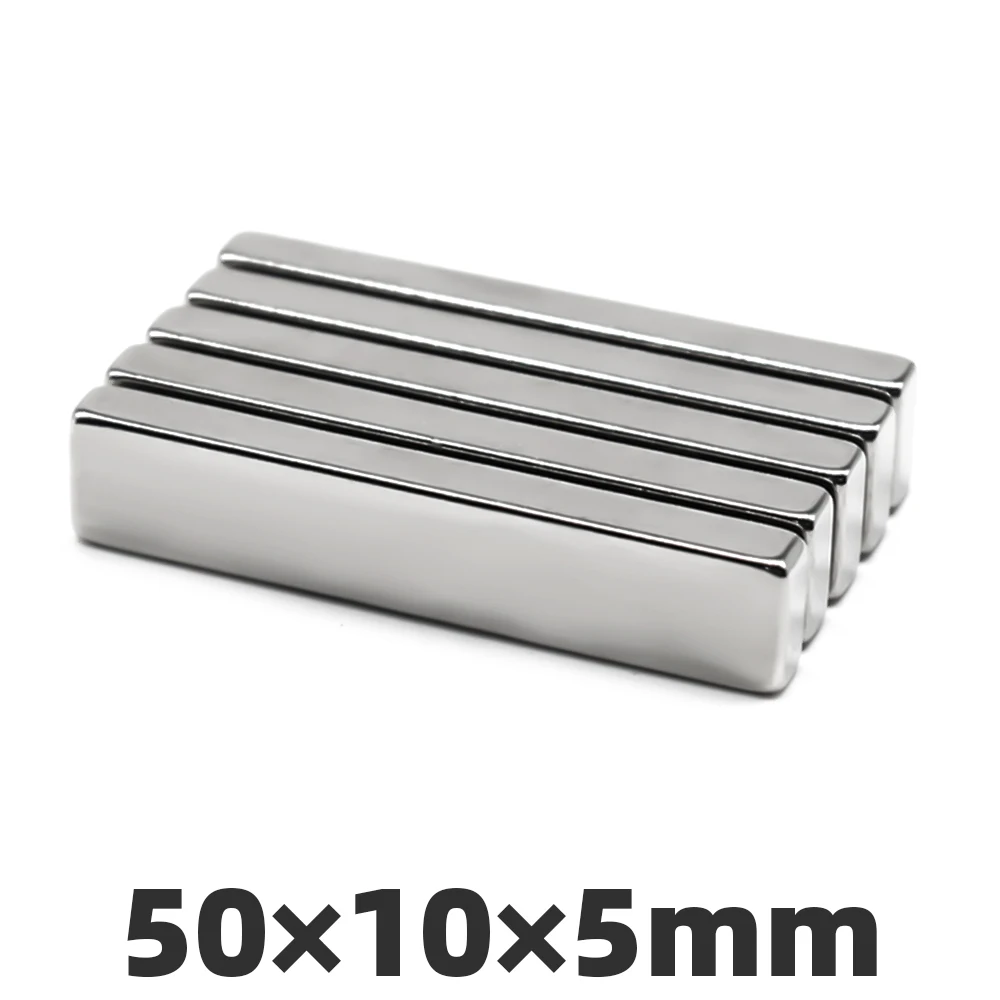 1/10 шт. 50x10x5 мм неодимовый магнит прямоугольный редкоземельный Магнитный Неодимовый магнит супер мощный на блочном квадратном магниты 50*10*5