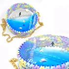 DM169 круглая сумочка-клатч с головой кошки, силиконовая форма из смолы, кристалл, сделай сам, сумочка-кошелек, силиконовая форма для рукоделия, ювелирные изделия, силиконовая форма